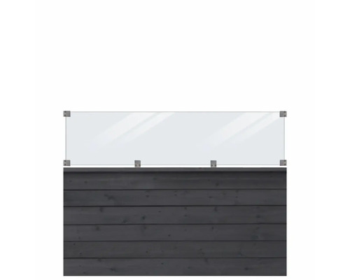 Trästaket med skyddande glasvägg