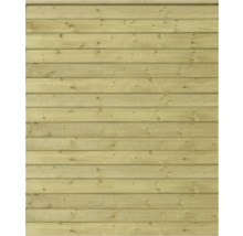 Träfasad med horisontella brädor