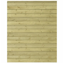 Trästaket med horisontella brädor