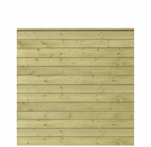 Trästaketselement av horisontella brädor