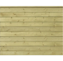 Träfasad med horisontella brädor