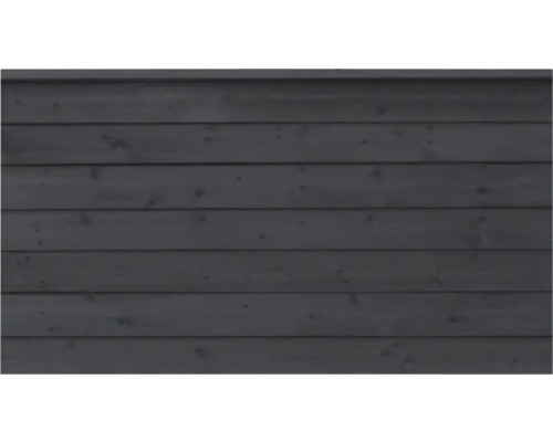 Profilstaket PLUS Klink 174x91cm svart Träfasad med horisontella brädor