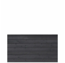 Trästaket av horisontella brädor