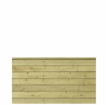 Trästaket av horisontella plankor