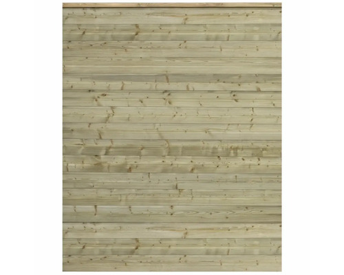 Trästaket med horisontella brädor