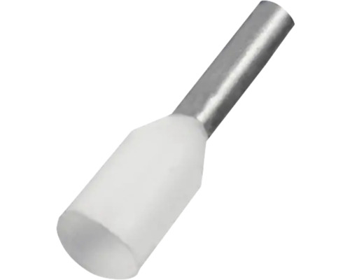 Isolerad ändhylsa NEMIQ 0.75mm2-8 vit 100st Kabelsko av metall och plast