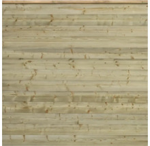 Trästaket av horisontella brädor