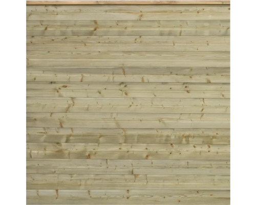 Trästaket av horisontella brädor