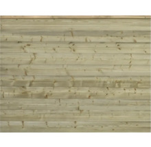 Trästaket av horisontella brädor