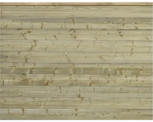 Trästaket av horisontella brädor