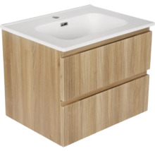 Tvättställsskåp med två lådor och tvättställ