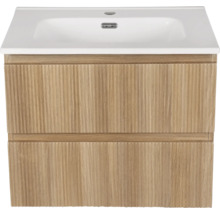 Tvättställsskåp med två lådor och keramiskt tvättställ