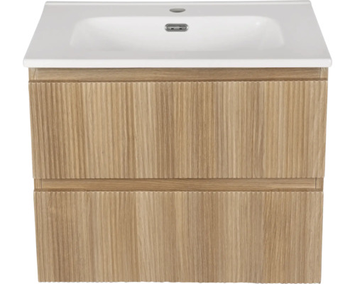 Tvättställsskåp med två lådor och keramiskt tvättställ