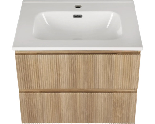 Tvättställsskåp med två lådor och tvättställ