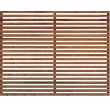 Trästaket med horisontella ribbor för trädgården