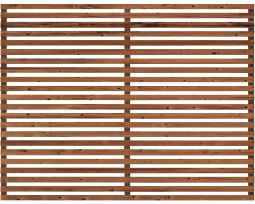 Trästaket med horisontella ribbor för trädgården