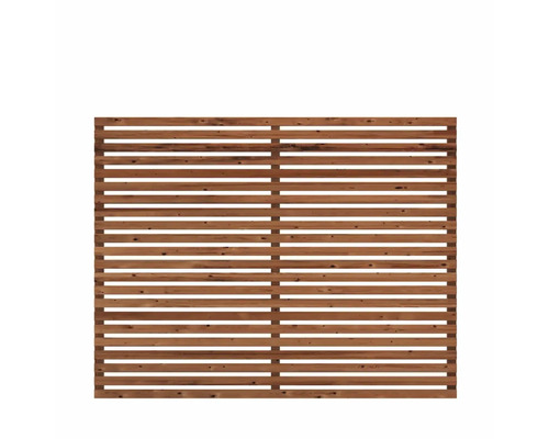 Trästaketselement med horisontella lameller för trädgården