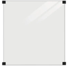 Magnetisk whiteboard av glas med hörnfäste