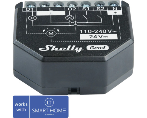 Shelly Gen4 Smart Home relä för styrning av elektriska apparater