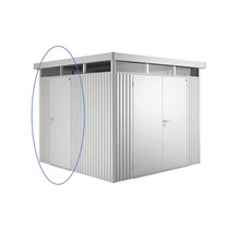 Metallförråd med enkel dörr