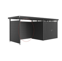 Cykelgarage med förråd av metall