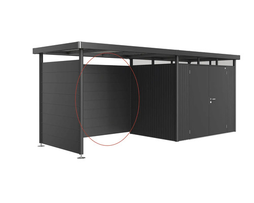 Cykelgarage med förråd av metall