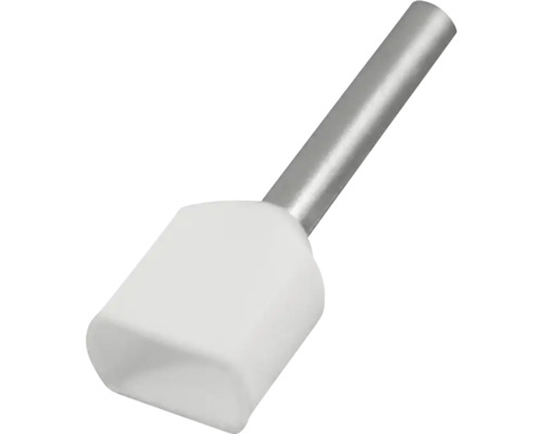Twinändhylsa NEMIQ 0.75mm2-8 vit 100st Ändhylsa med plastkrage