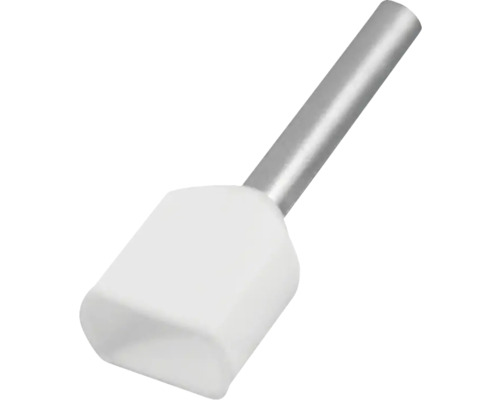 Twinändhylsa NEMIQ 0.75mm2-10 vit 100st Kabelsko med plastkrage