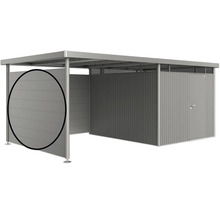 Förvaringsutrymme i metall med dörr