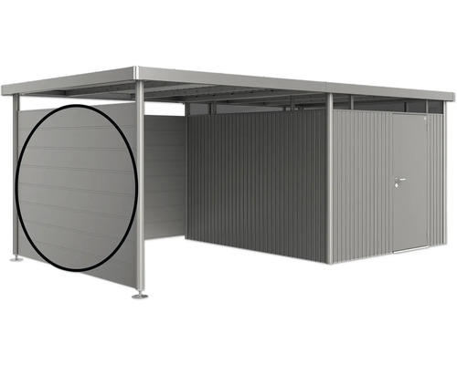 Förvaringsutrymme i metall med dörr