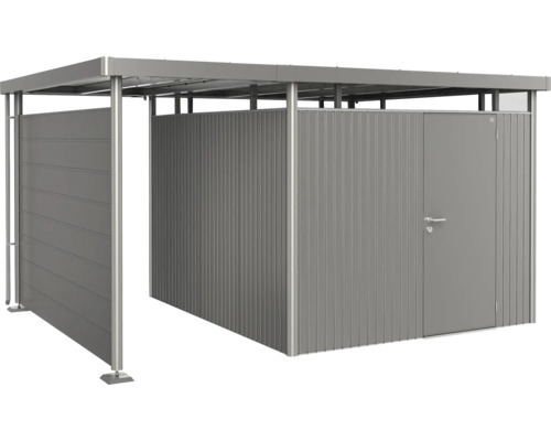 Redskapsbod med skjutdörr och låsbar dörr för trädgårdsredskap