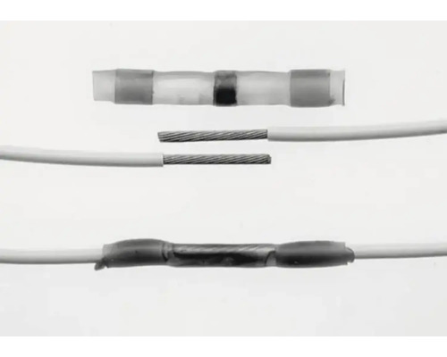 Kabelkontakt före och efter installation på kablar