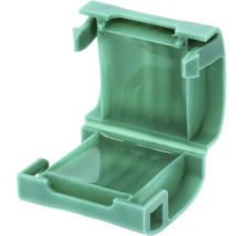 Öppen, grön fördelningsdosa av plast