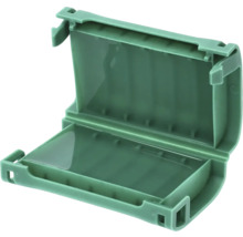 Öppen grön beteslåda i plast