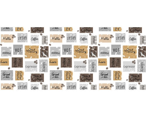 Vaxduk PEYER SYNTEX rund Happy Coffee 140cm Mönster med kaffemotiv och inskriptioner