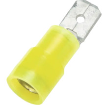 Gul kabelsko med flatstift