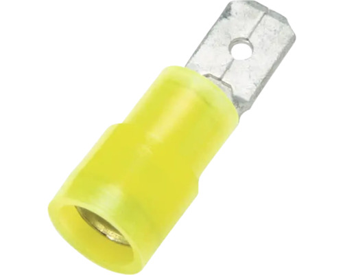 Gul kabelsko med flatstift