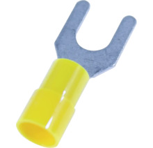 Kabelsko med gaffelform och gul isolering