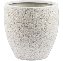 Rund blomkruka av stenmaterial