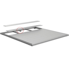 Aluminium terrassunderkonstruktion med justerbara fötter