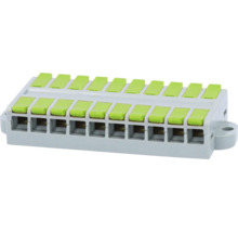 Plint med spärteknik för elektrisk anslutning