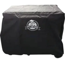 Svart grillöverdrag med Pit Boss-logotyp för att skydda mot väder och vind