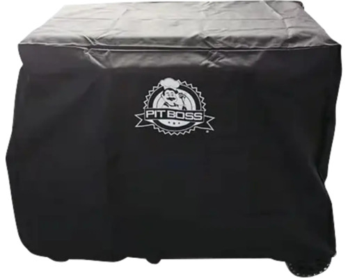 Svart grillöverdrag med Pit Boss-logotyp för att skydda mot väder och vind