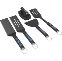 Pit Boss grillverktygsset, bestående av stekspadar, grillgaffel och hamburgarepress