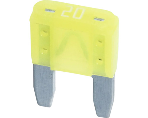 Flatsäkring NEMIQ mini 20A gul 100st Gul 20 ampere ATO-säkring för motorfordon