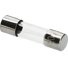 Glasrörssäkring med metallhylsor