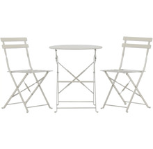 Trädgårdsbordgrupp med två hopfällbara stolar och ett hopfällbart bord