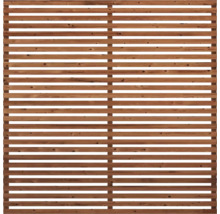 Trästaket med horisontella ribbor