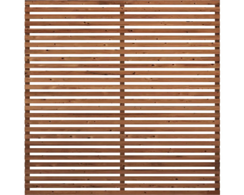 Trästaket med horisontella ribbor