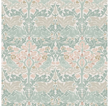 Tapet med harar, fåglar och växtmönster